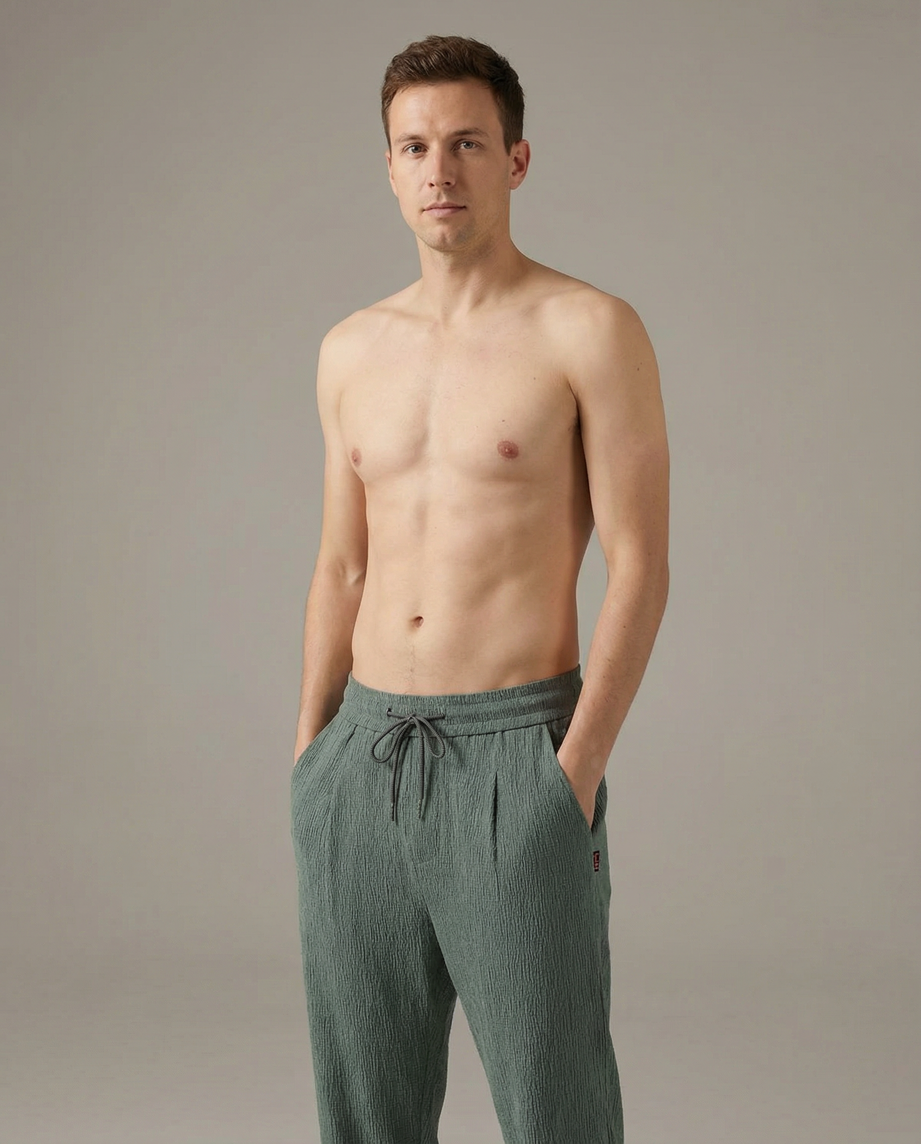 Men's Harem Trousers – Lightweight Casual Summer Pants — back view