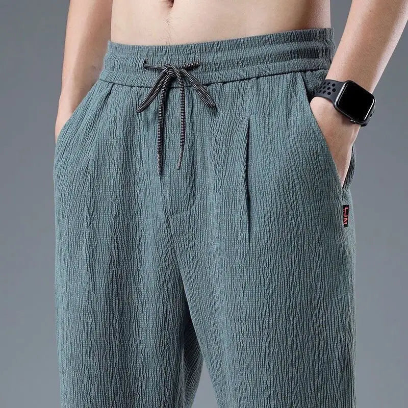 Men's Harem Trousers – Lightweight Casual Summer Pants — detail view
