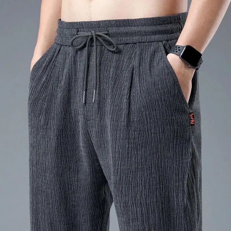 Men's Harem Trousers – Lightweight Casual Summer Pants — model wearing