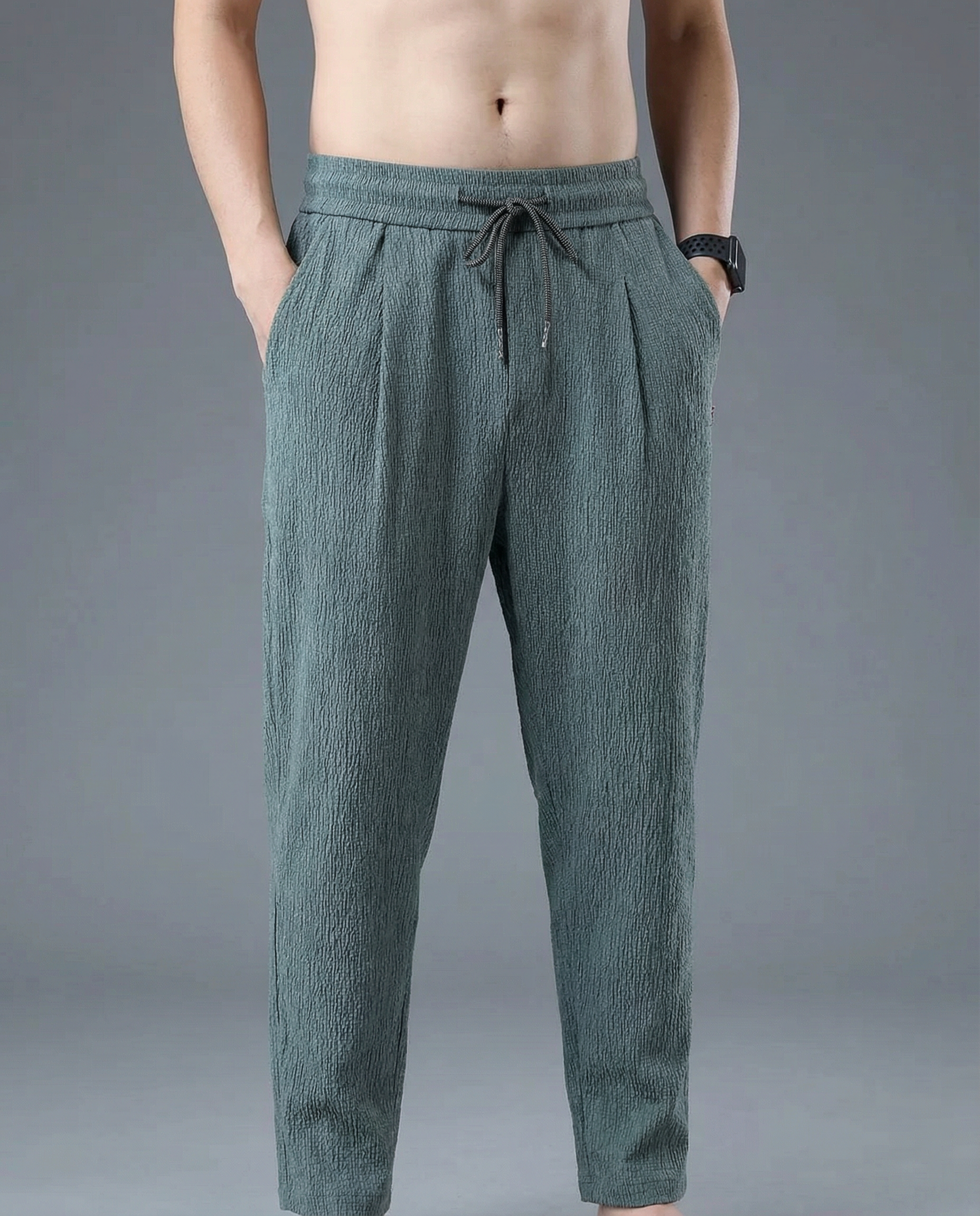 Men's Harem Trousers – Lightweight Casual Summer Pants — side view