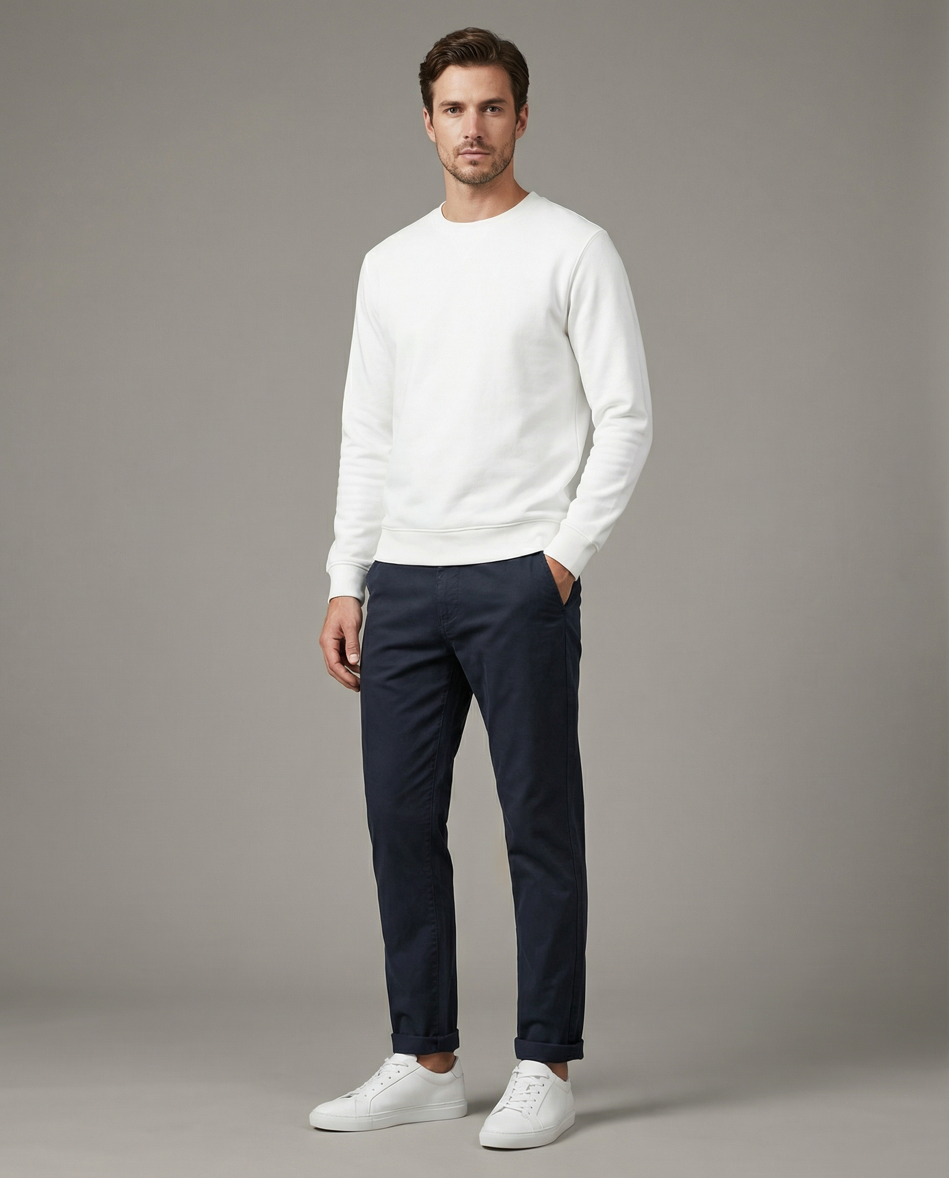 Men's Khaki Chino Pants – Comfortable Loose Fit for Everyday Wear