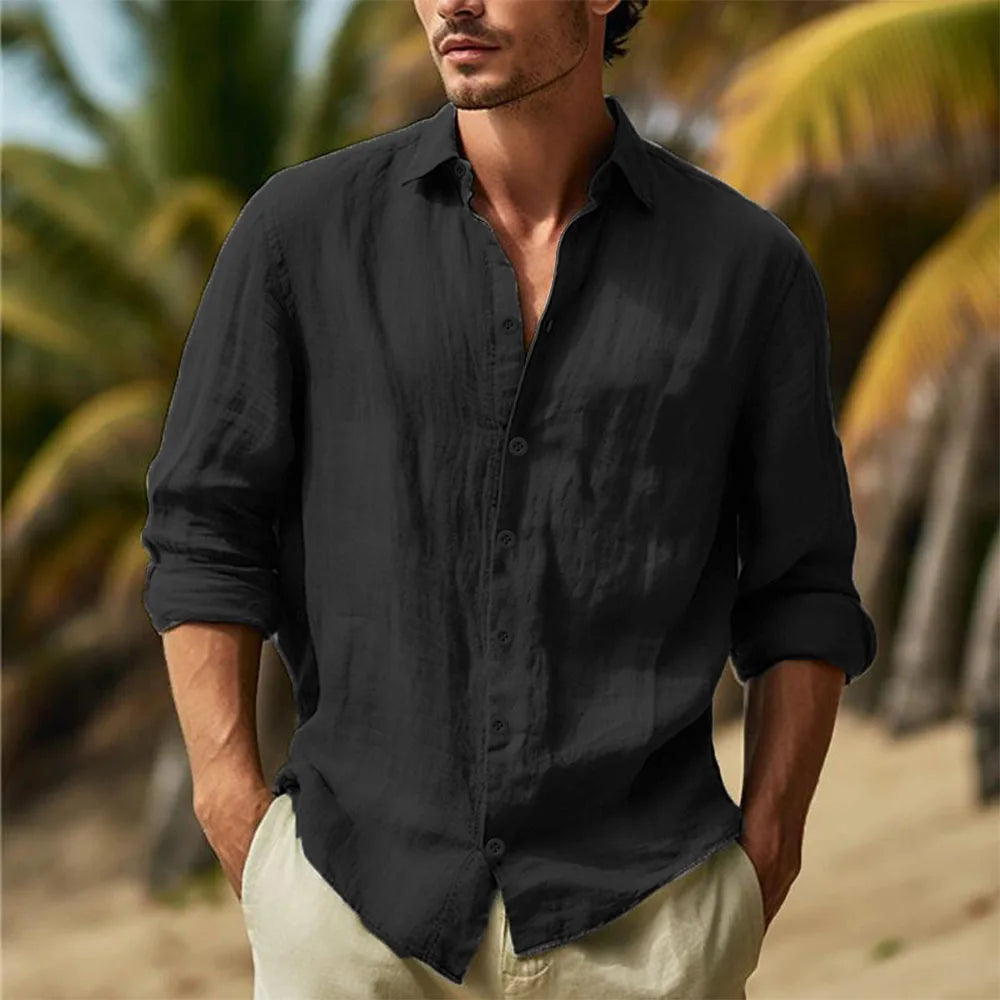 Men's Lightweight Hawaiian Shirt – Breathable Casual Summer Essential — alternative angle