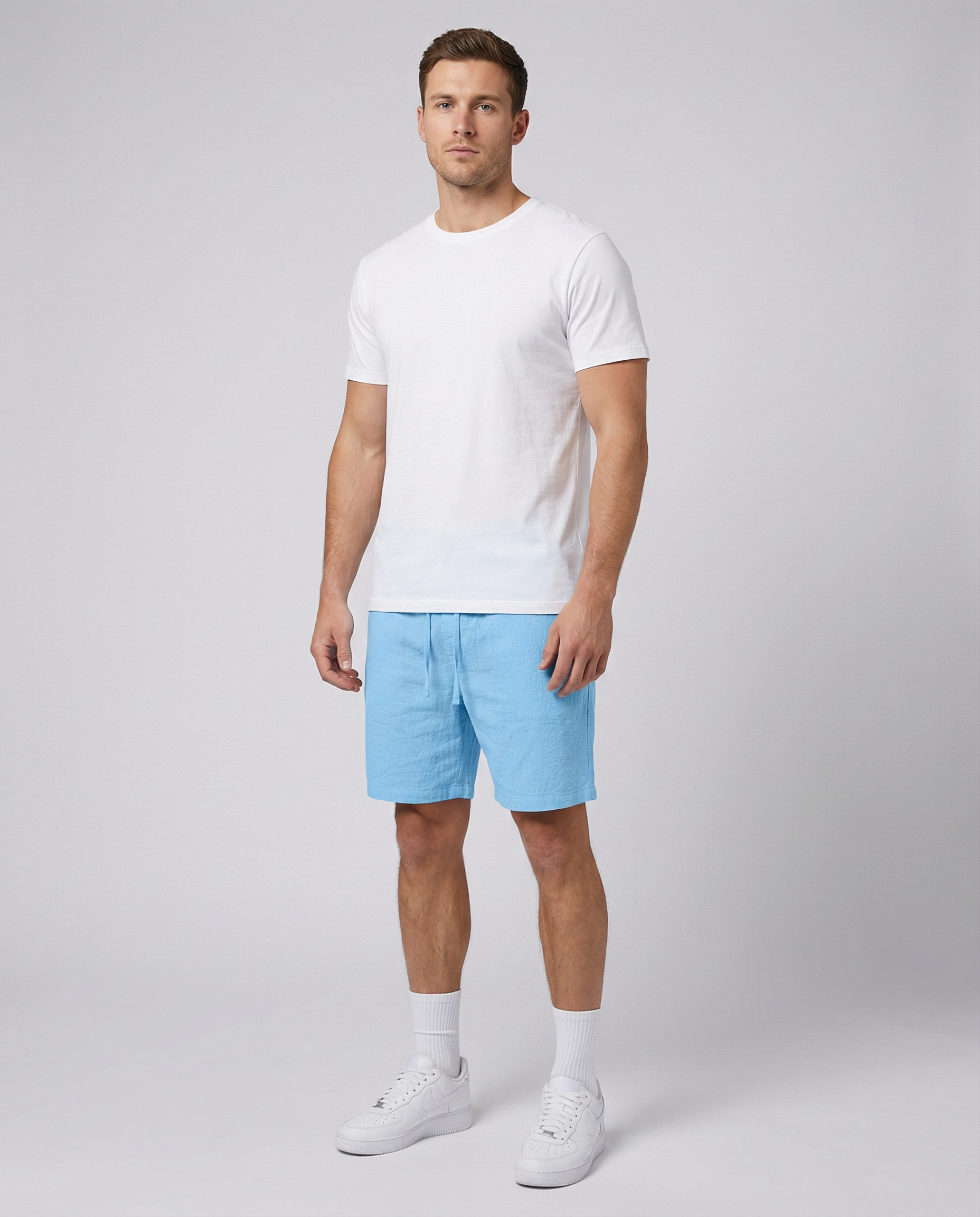 Men's Linen Shorts – Lightweight Casual Beachwear — detail view