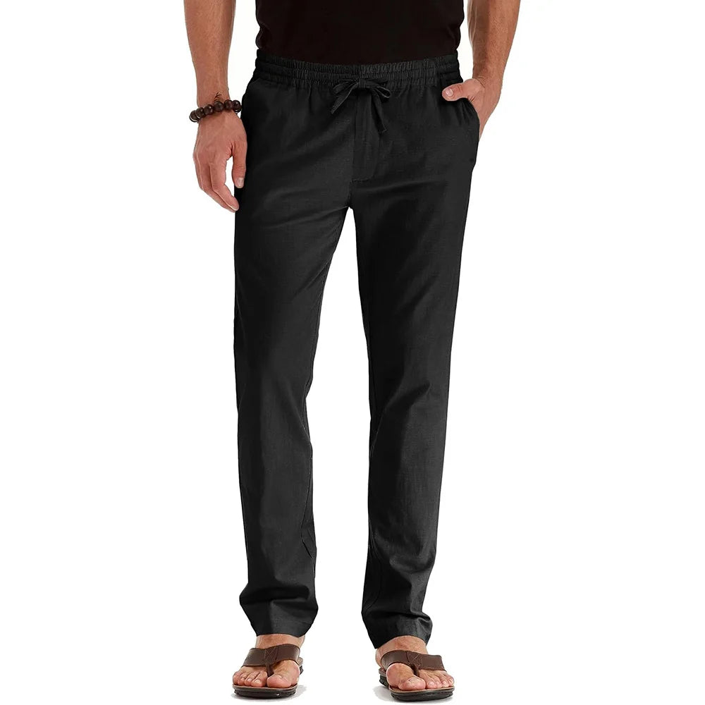 Men's Linen Trousers – Lightweight Breathable Comfort for Summer Outings — styling detail