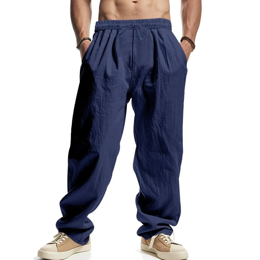Men's Linen Trousers – Lightweight Breathable Summer Style — fit overview