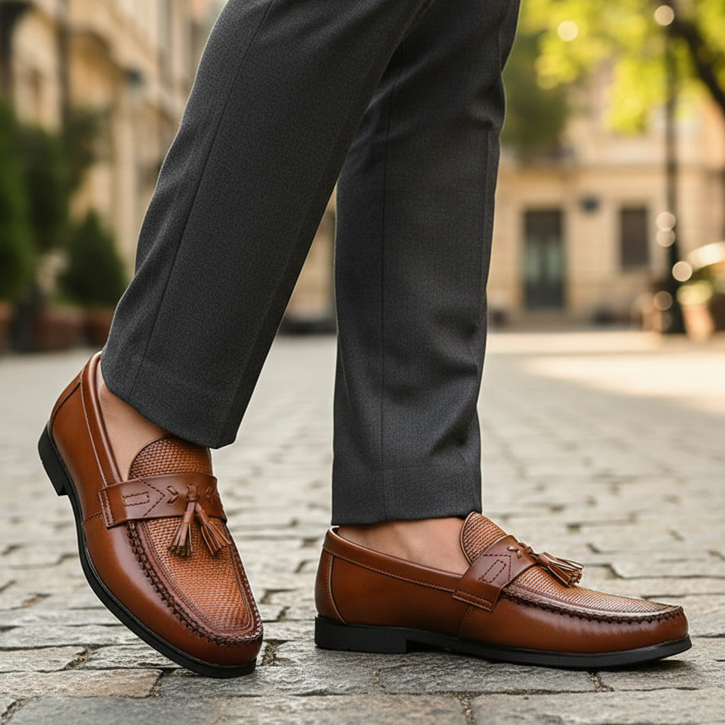 Men's Loafers – Elegant Leather Design for Versatile Wear — detail view
