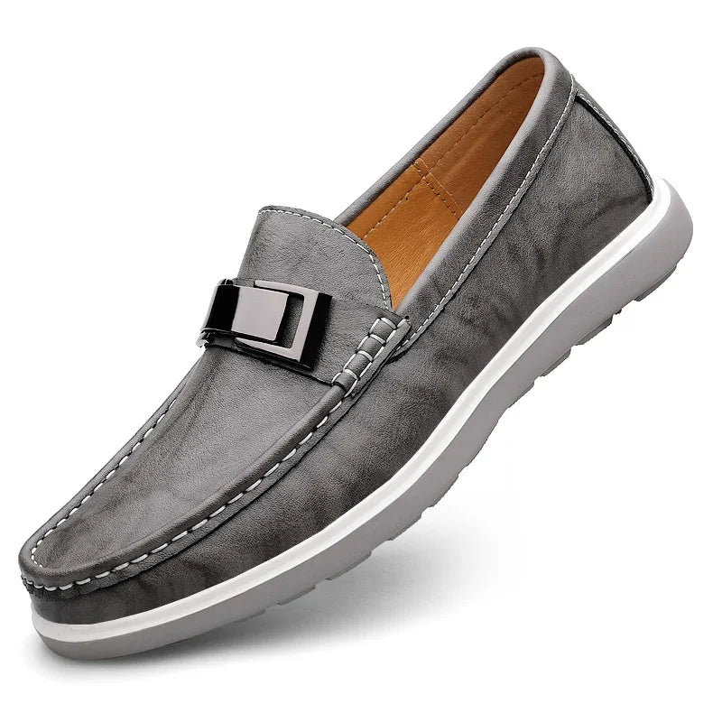 Men's Loafers – Genuine Leather Summer Driving Shoes — alternative angle