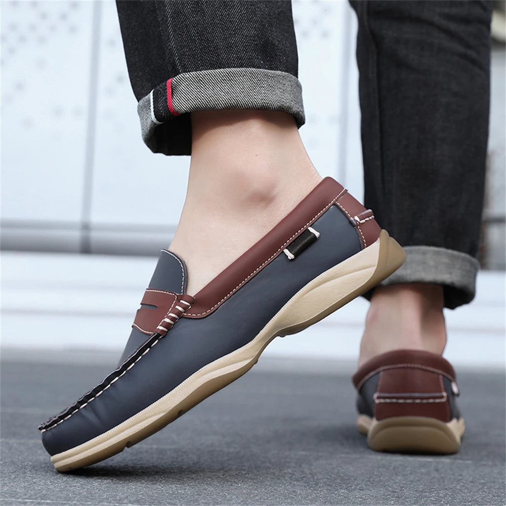 Men's Luxe Loafers – Durable TPR Outsole for Office and Travel — close-up