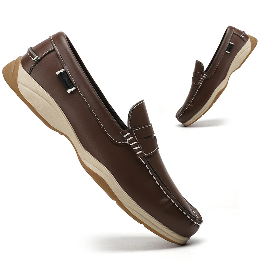 Men's Luxe Loafers – Durable TPR Outsole for Office and Travel — fabric detail