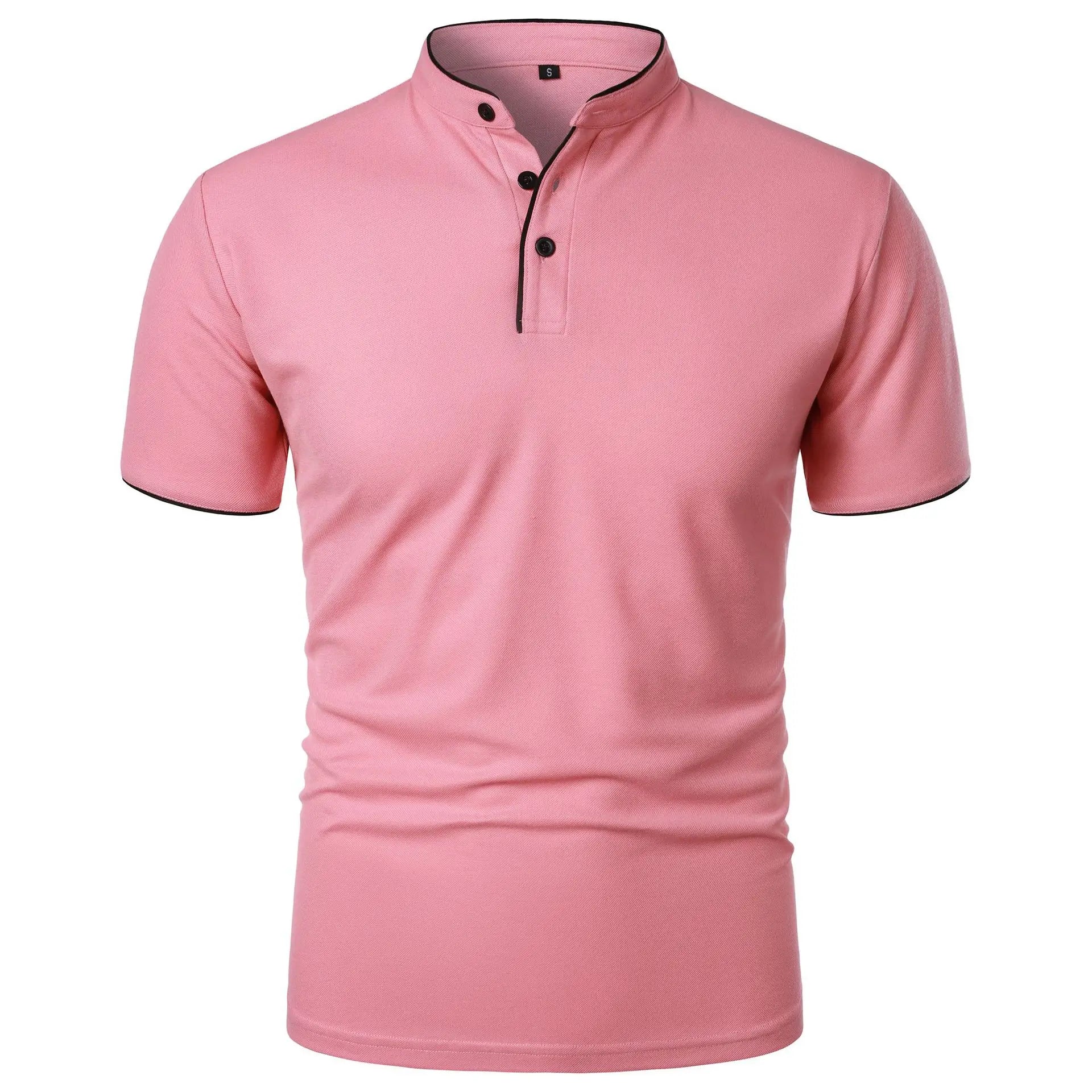 Men's Polo Shirt – Breathable Short Sleeve for Casual Summer Wear — model wearing