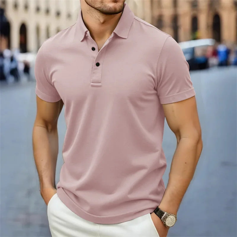 Men's Polo Shirt – Comfortable Lightweight Summer Style — back view