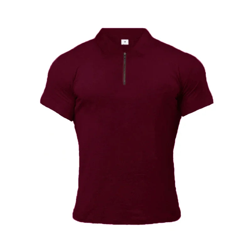 Men's Polo Shirt – Stretch Cotton Slim Fit for Casual Active Wear — alternative angle