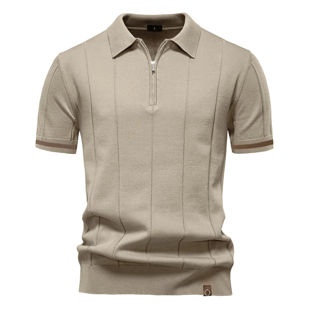 Men's Polo Shirt – Stylish Zipper Design for Athletic Comfort — side view