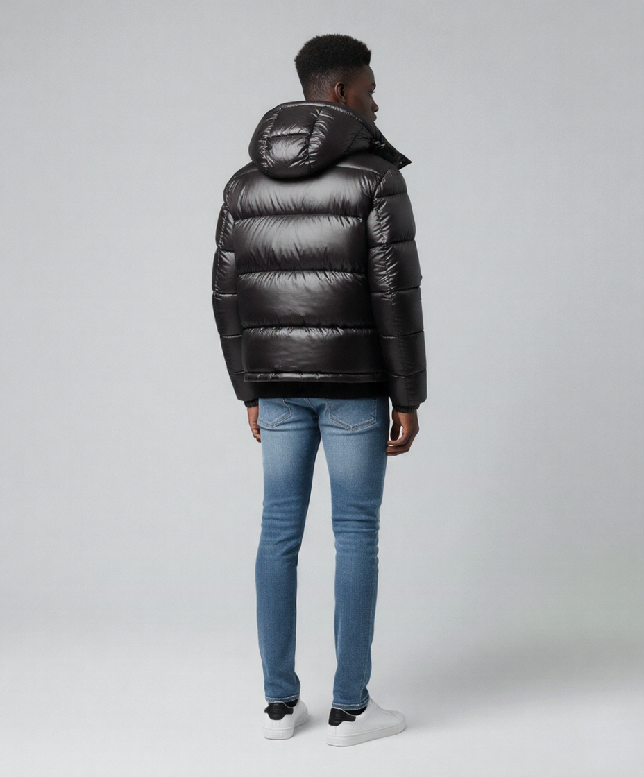 Men's Puffer Jacket – Insulated Water-Resistant Winter Style — side view