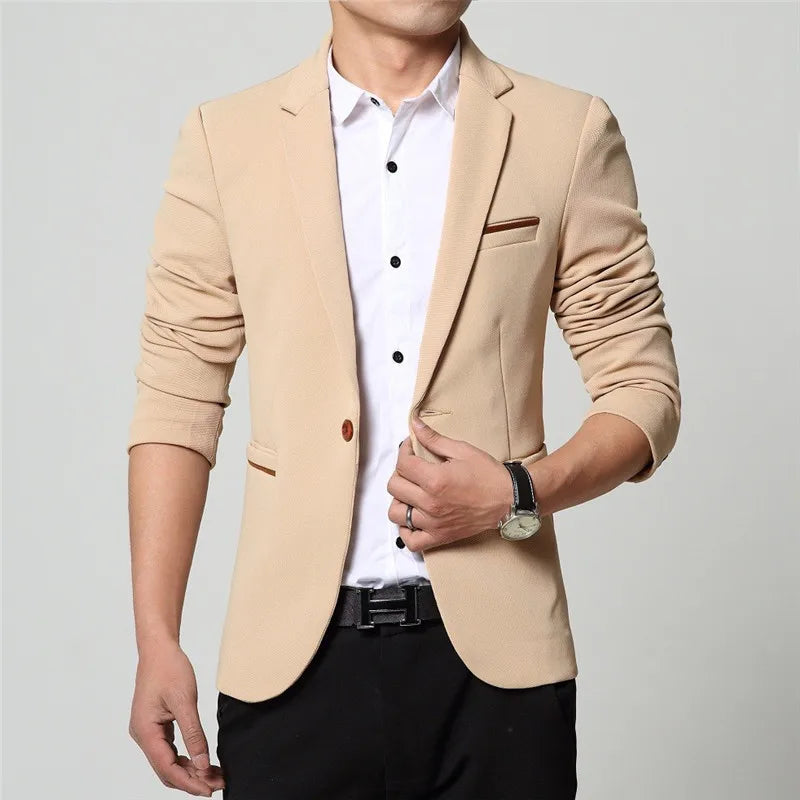 Men's Slim Fit Blazer – Stylish Versatile Jacket for Formal and Casual Occasions