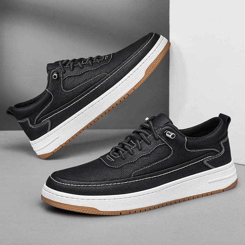 Men's Sneakers – Breathable Genuine Leather Casual Comfort — alternative angle