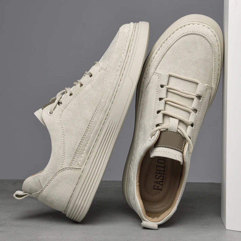 Men's Sneakers – Suede Leather Oxford Style Casual Footwear — detail view