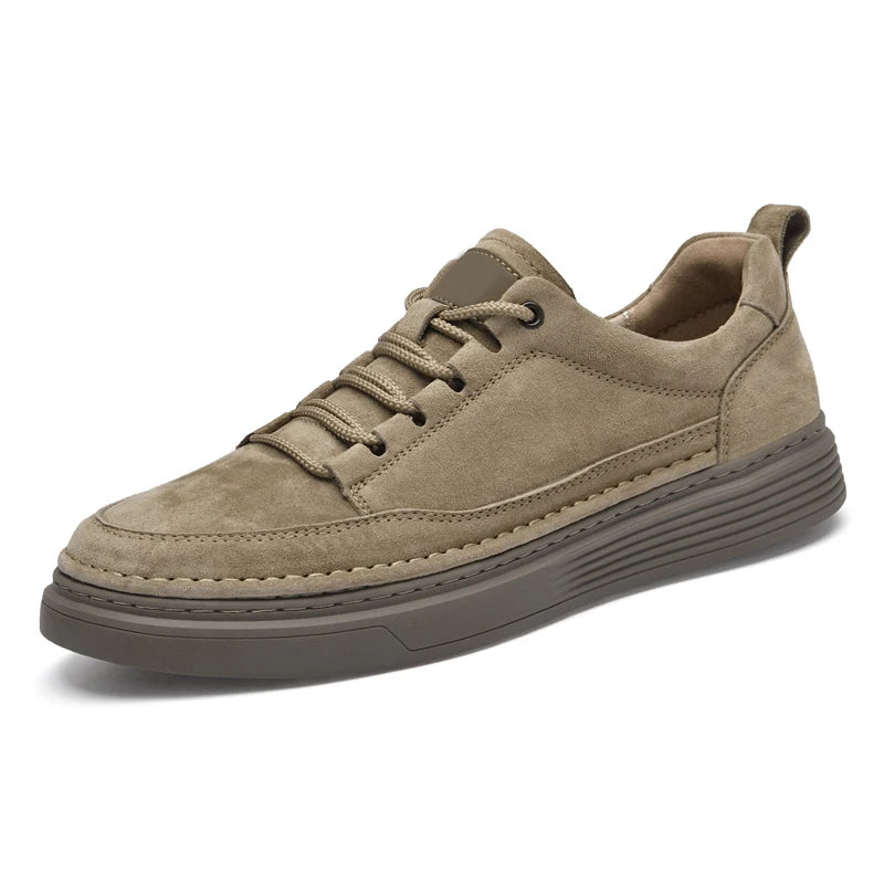 Men's Sneakers – Suede Leather Oxford Style Casual Footwear — fabric detail