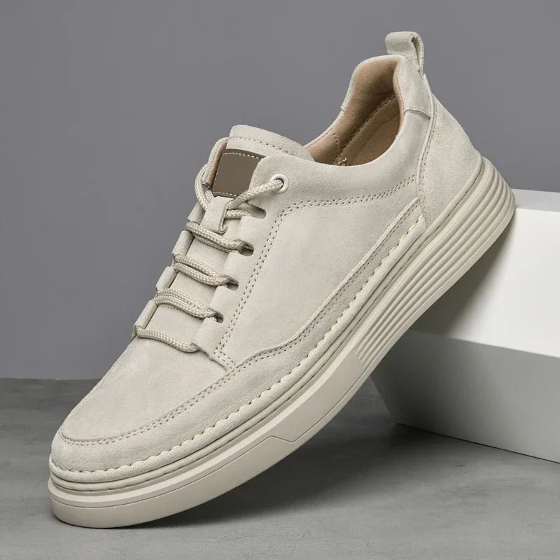 Men's Sneakers – Suede Leather Oxford Style Casual Footwear — side view