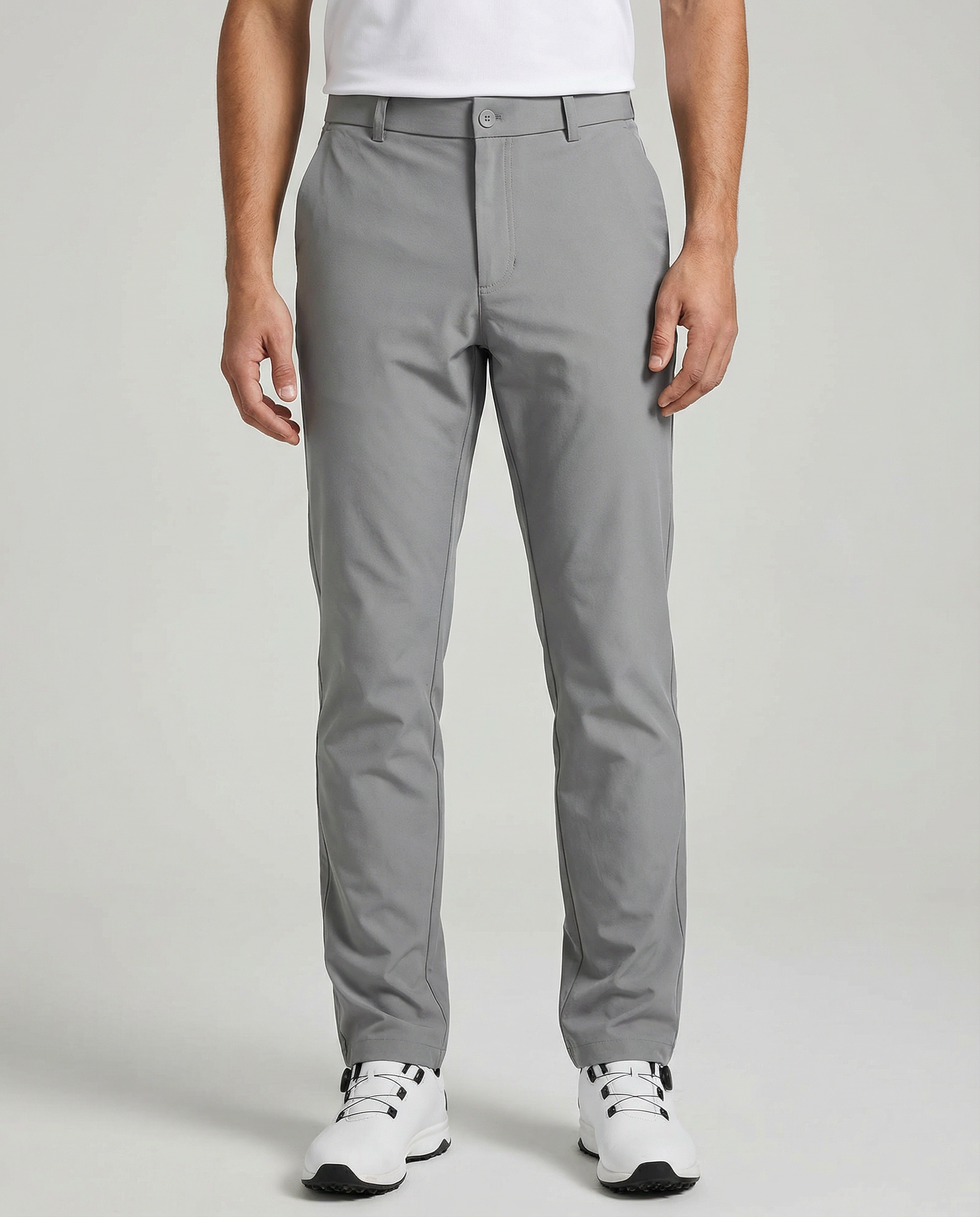 Men's Stretch Pants – Lightweight Slim Fit Business Casual Trousers — side view