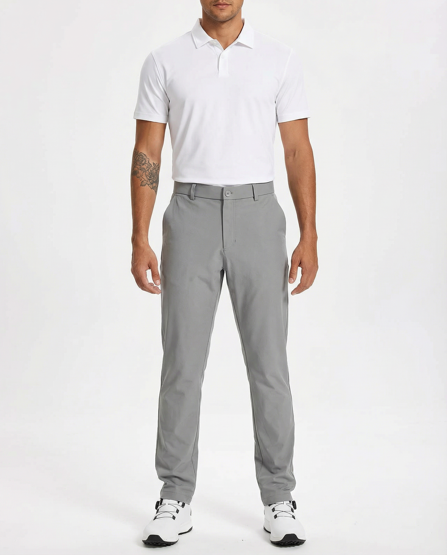 Men's Stretch Pants – Lightweight Slim Fit Business Casual Trousers