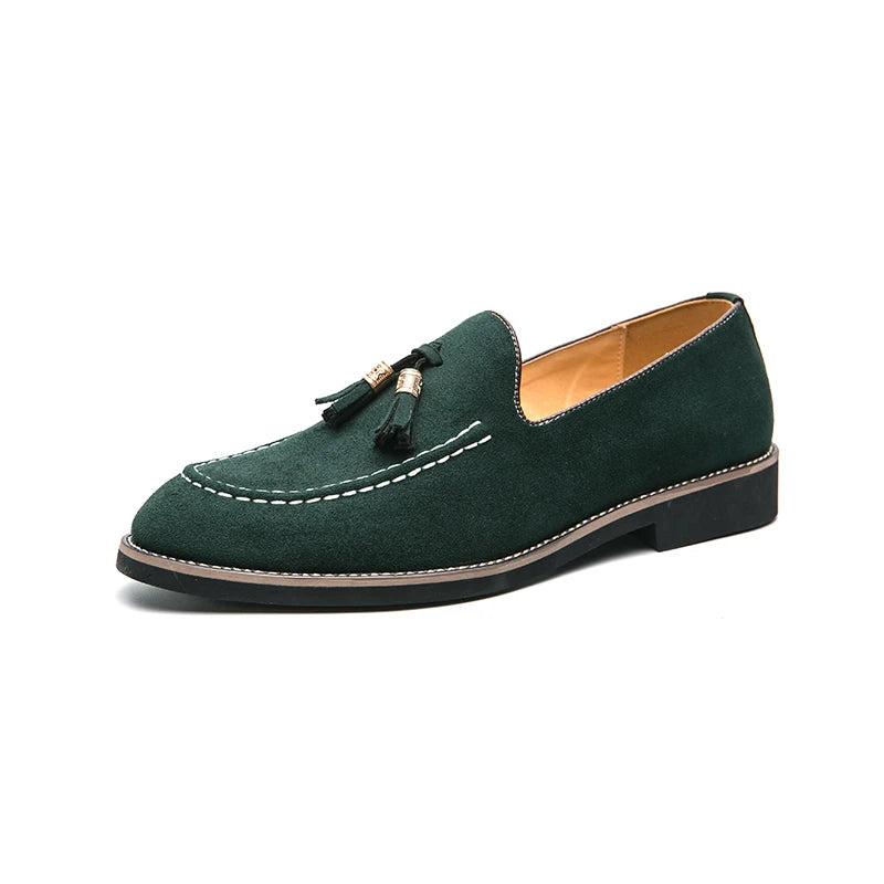 Men's Suede Loafers – Stylish Pointed Toe Design for Casual Elegance — alternative angle