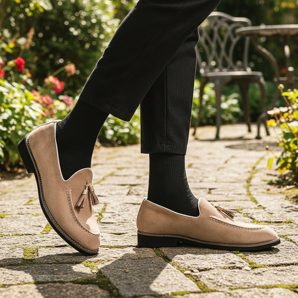 Men's Suede Loafers – Stylish Pointed Toe Design for Casual Elegance