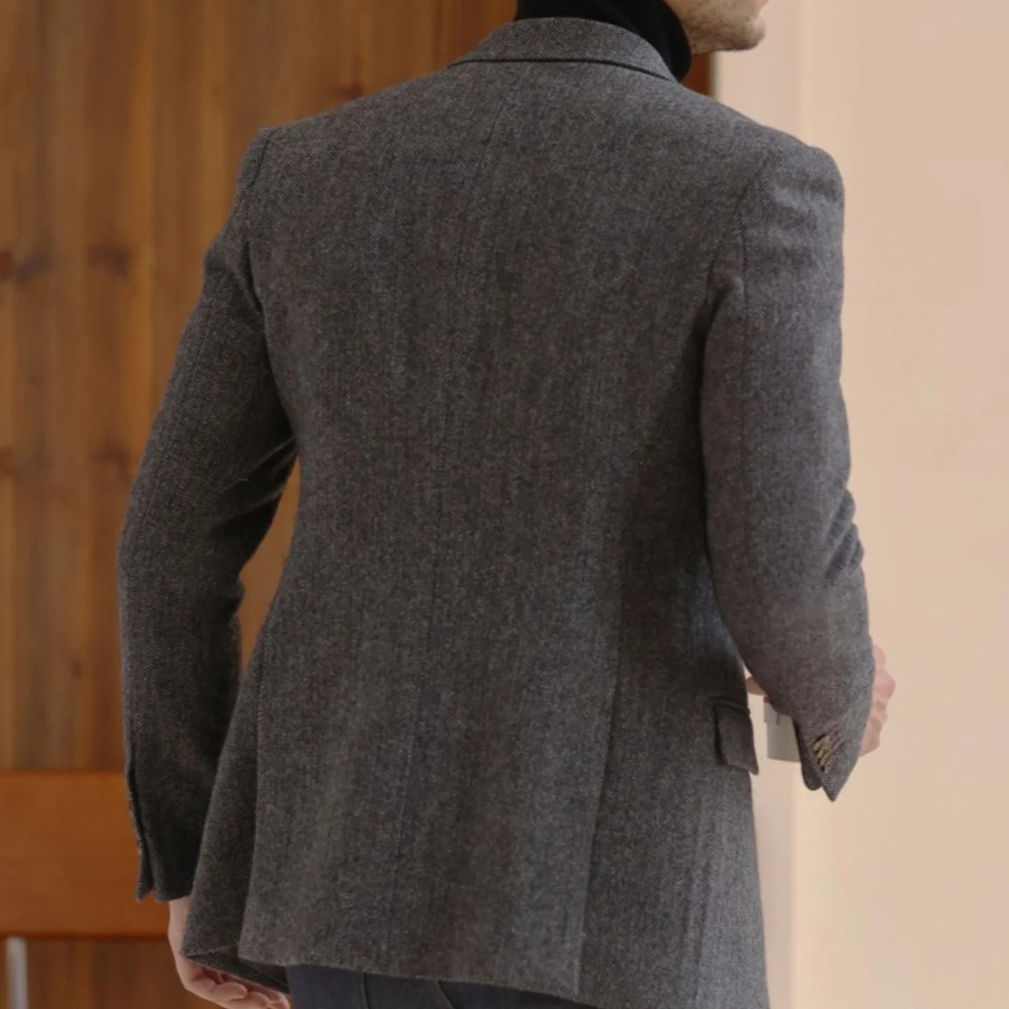 Mens Suit Jacket – Stylish Casual Blazer for Autumn and Winter — detail view