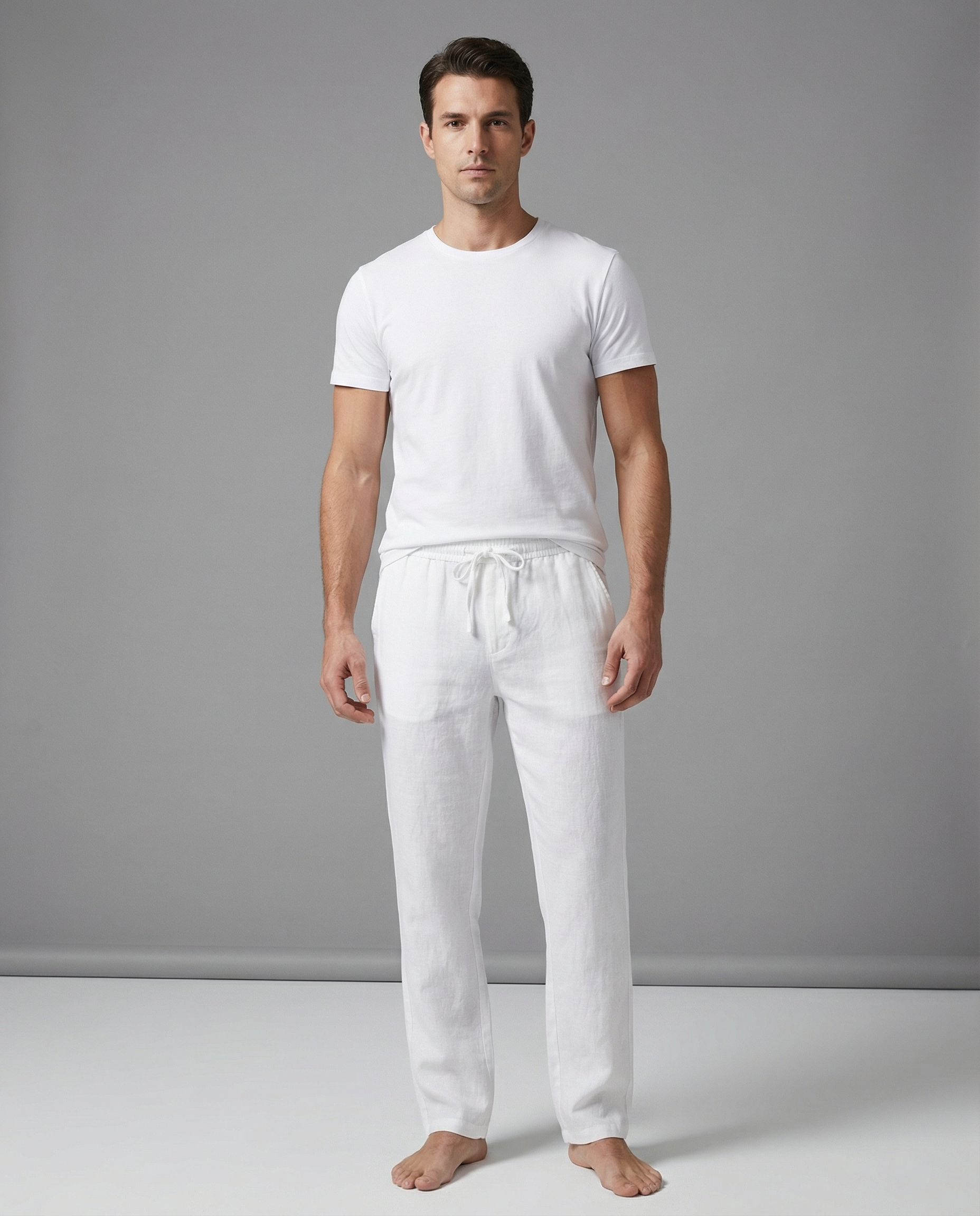 Men's Urban Joggers – Breathable Loose Fit Summer Trousers — back view