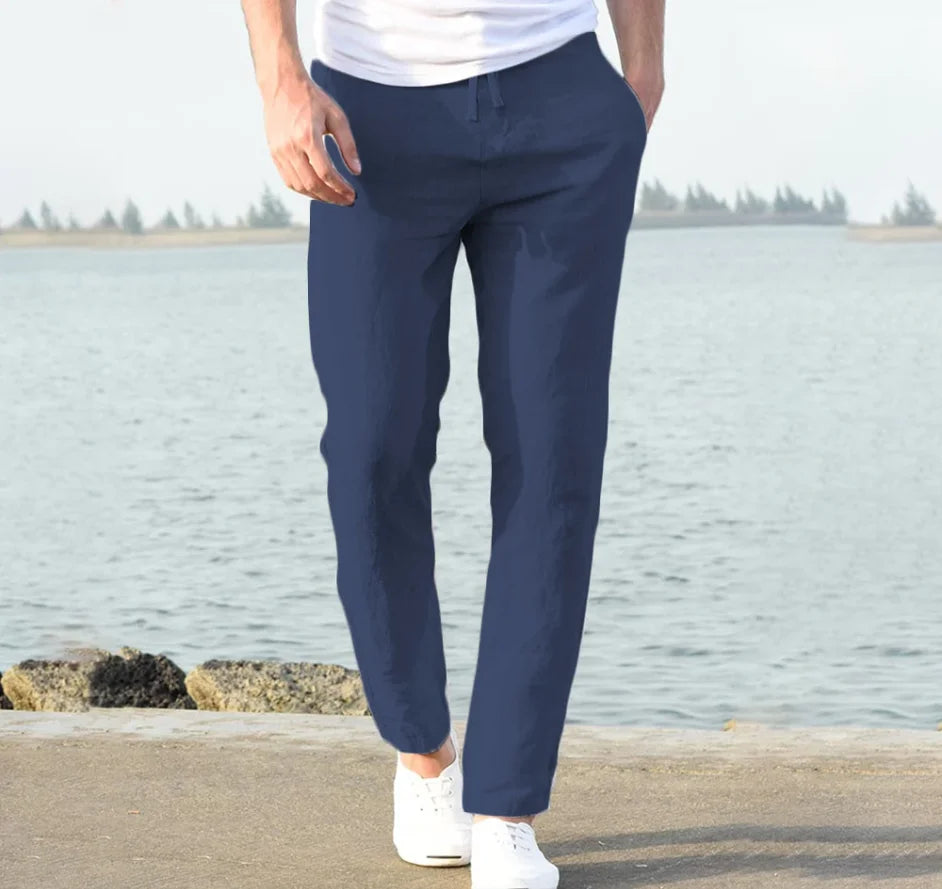 Men's Urban Joggers – Breathable Loose Fit Summer Trousers — close-up