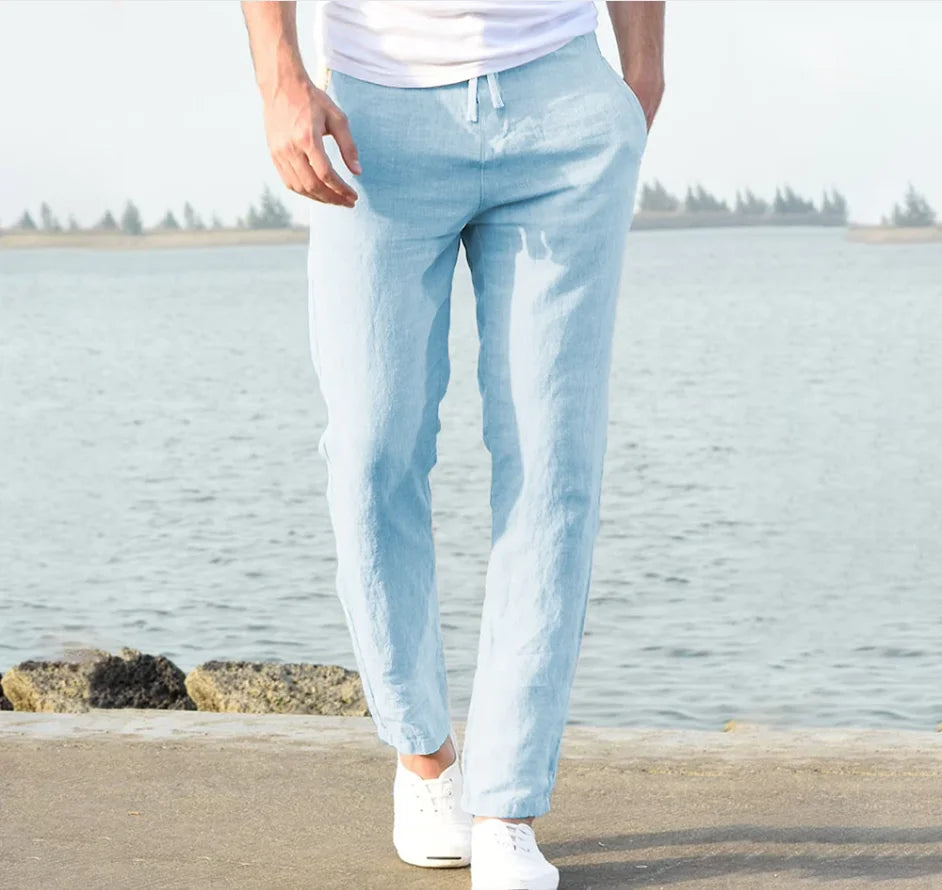 Men's Urban Joggers – Breathable Loose Fit Summer Trousers — fabric detail