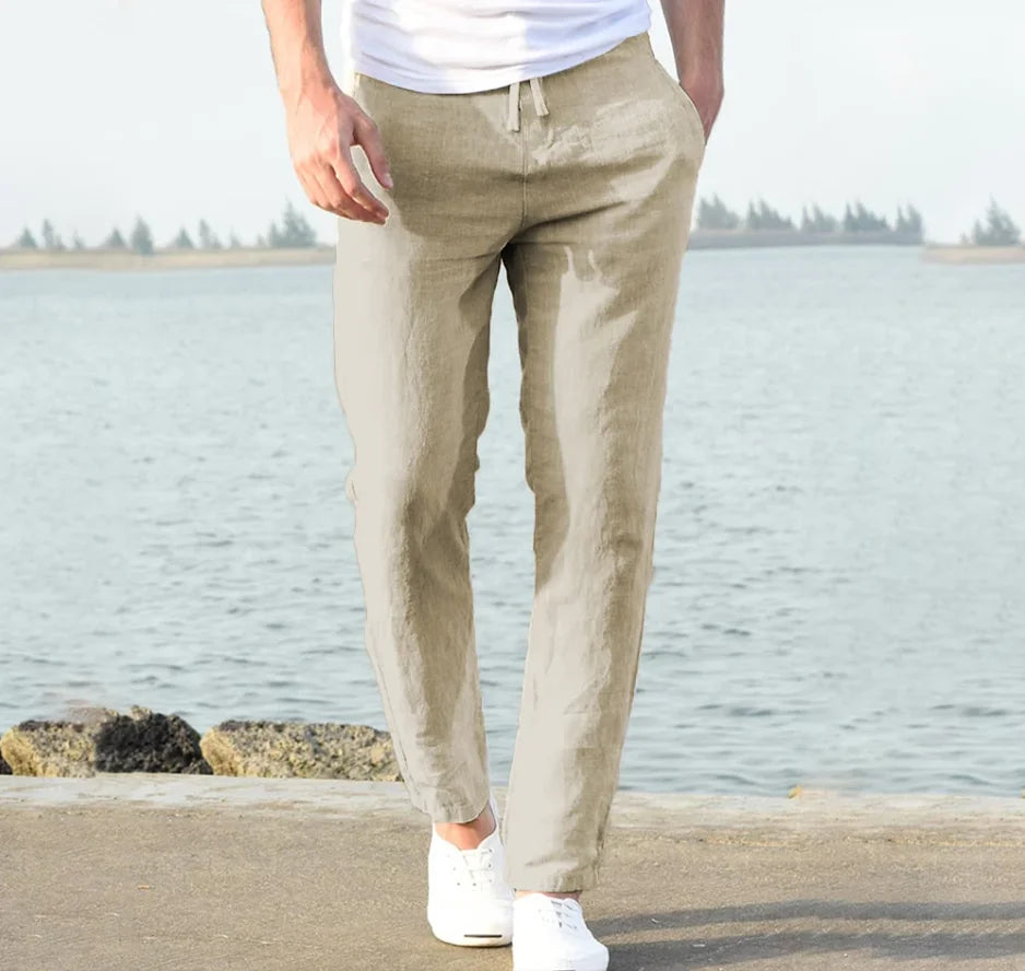 Men's Urban Joggers – Breathable Loose Fit Summer Trousers — fit overview