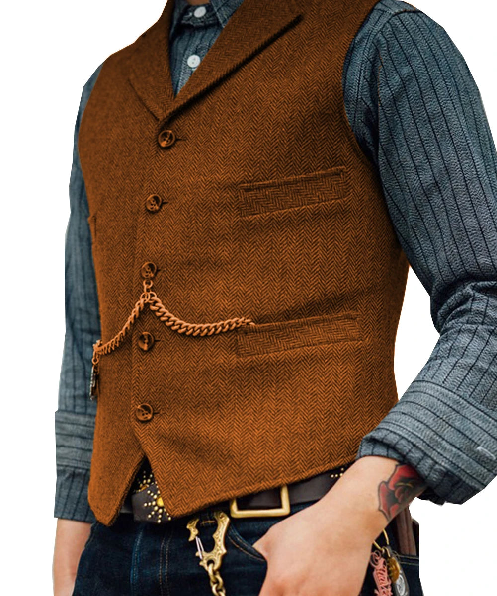 Men's Waistcoat – Stylish Layering Piece for Formal and Casual Occasions — detail view