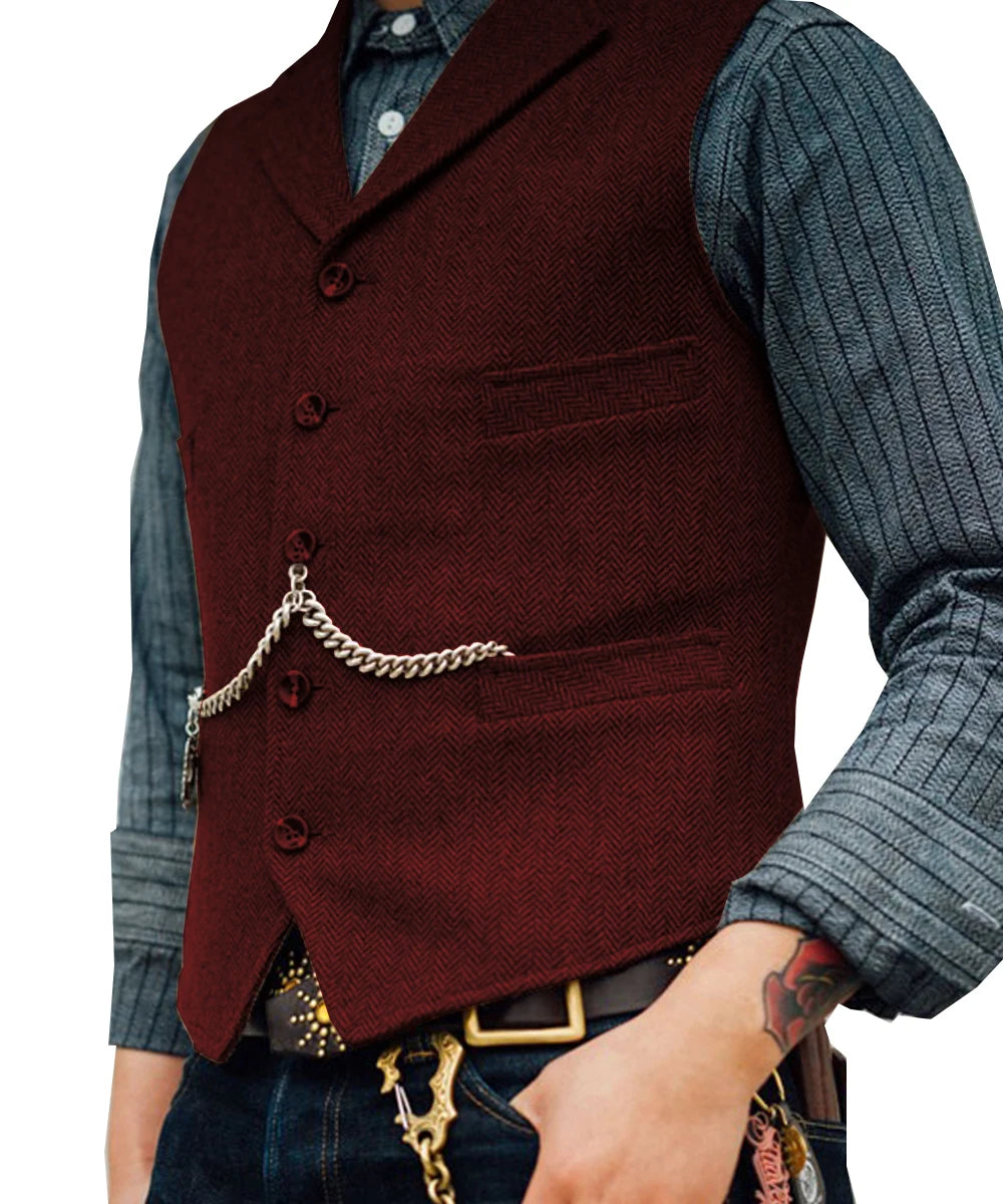 Men's Waistcoat – Stylish Layering Piece for Formal and Casual Occasions — fabric detail