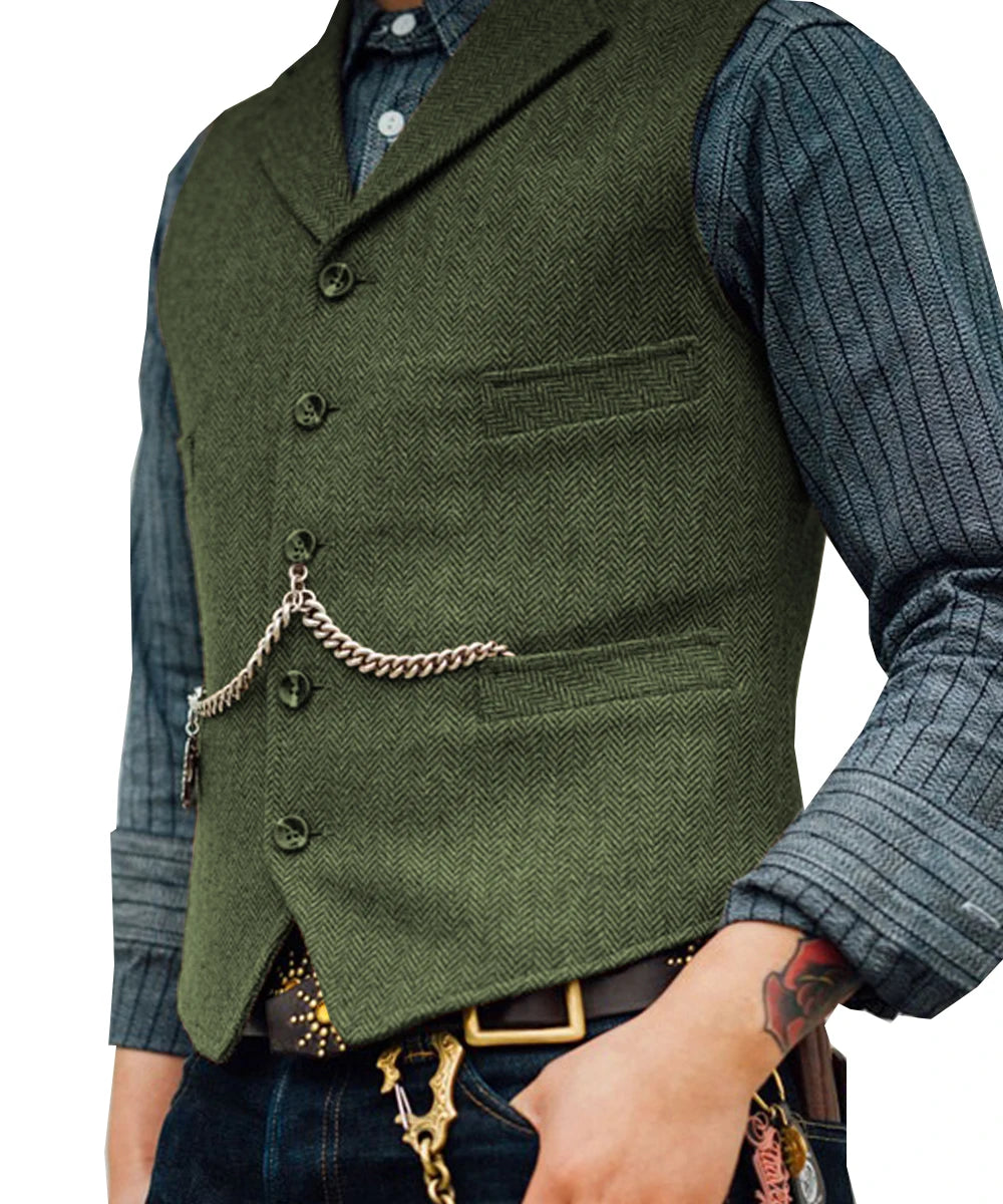Men's Waistcoat – Stylish Layering Piece for Formal and Casual Occasions — side detail