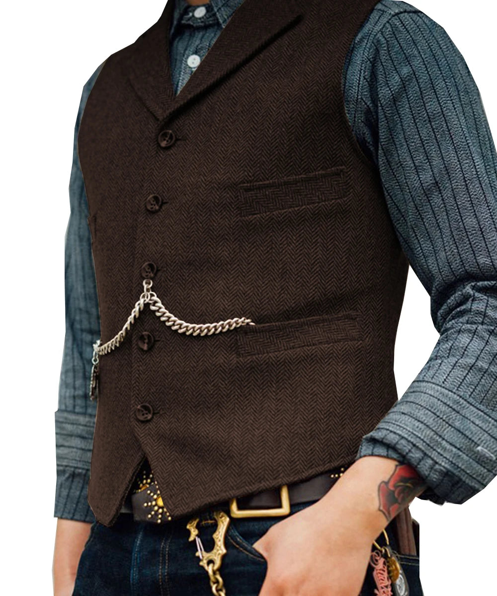 Men's Waistcoat – Stylish Layering Piece for Formal and Casual Occasions — styling detail