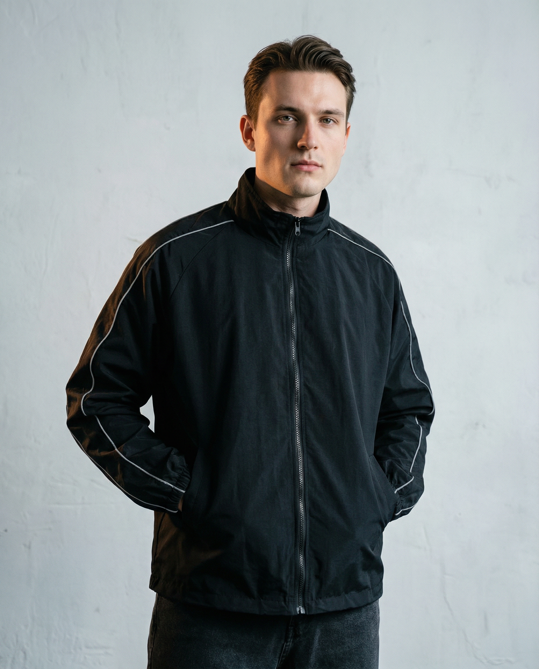 Men's Waterproof Jacket – Stylish Patchwork Design for Outdoor Adventures