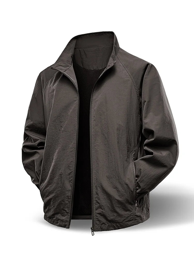 Men's Waterproof Jacket – Windproof Casual Outerwear for Spring and Autumn — fabric detail