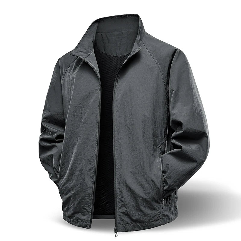 Men's Waterproof Jacket – Windproof Casual Outerwear for Spring and Autumn — fit overview