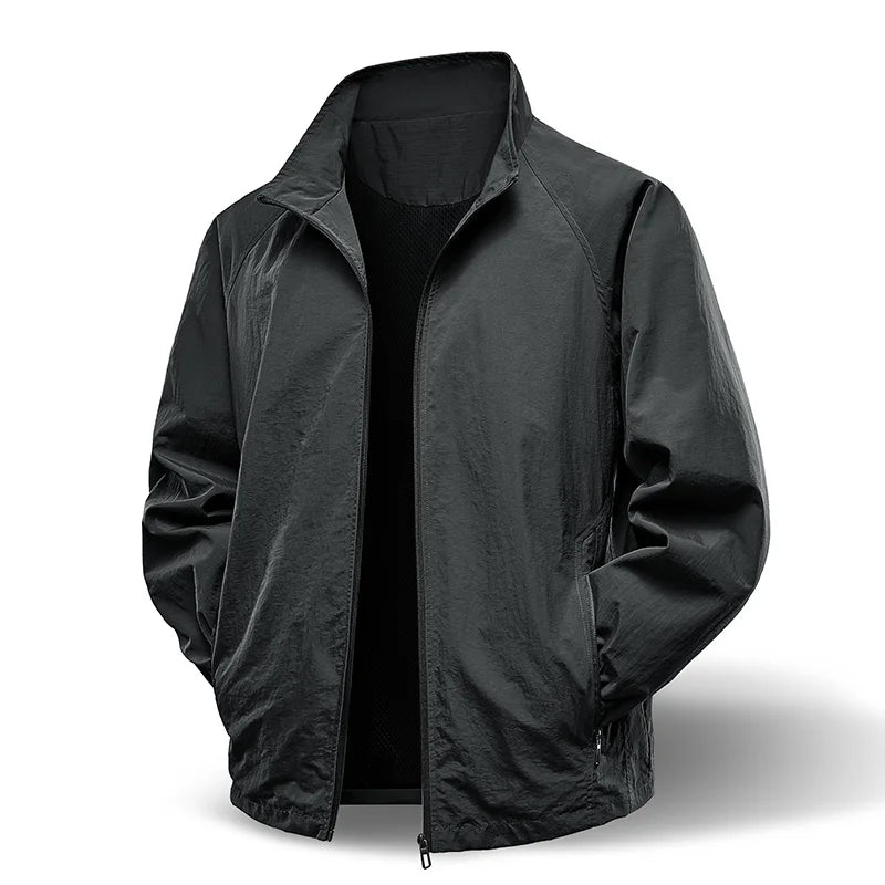 Men's Waterproof Jacket – Windproof Casual Outerwear for Spring and Autumn — model wearing