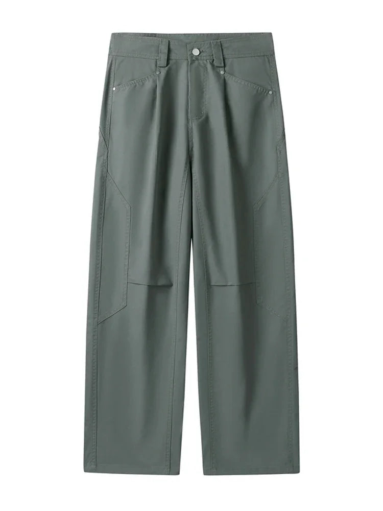 Men's Wide Leg Pants – Casual Straight Fit for Spring/Summer — fabric detail