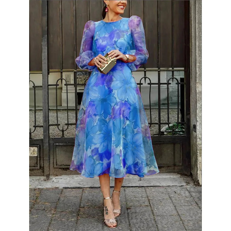 Mesh Dress – Stylish Printed Design for Office and Summer Outings — close-up