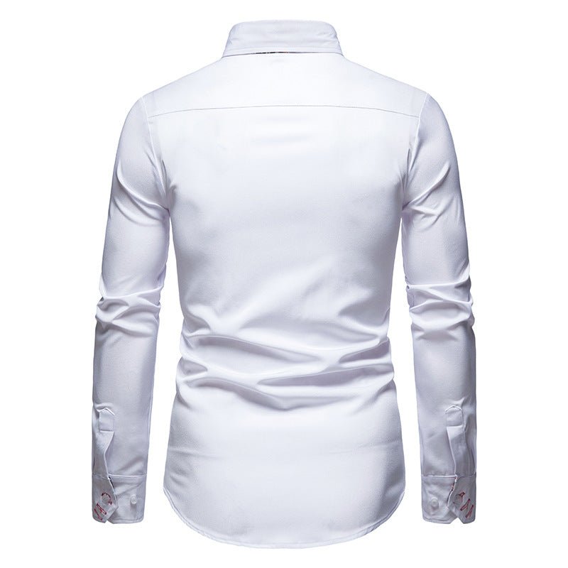 Modern Long Sleeve Casual Shirt for Men — close-up