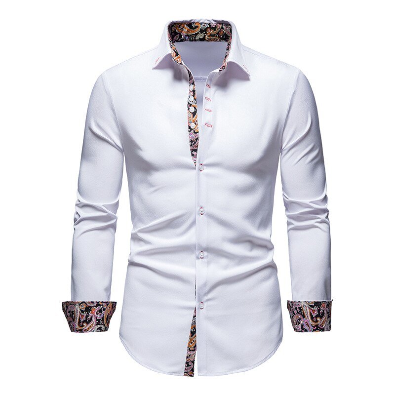 Modern Long Sleeve Casual Shirt for Men — model wearing
