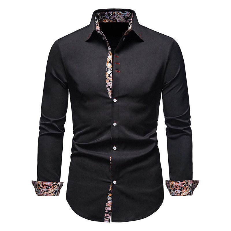 Modern Long Sleeve Casual Shirt for Men — styling detail