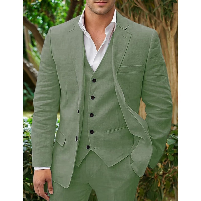 Modern Three-Piece Wedding Suit for Men — alternative angle