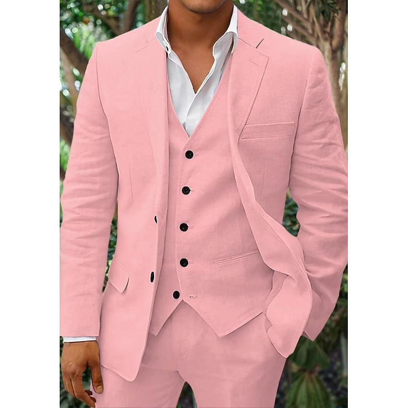 Modern Three-Piece Wedding Suit for Men — model wearing