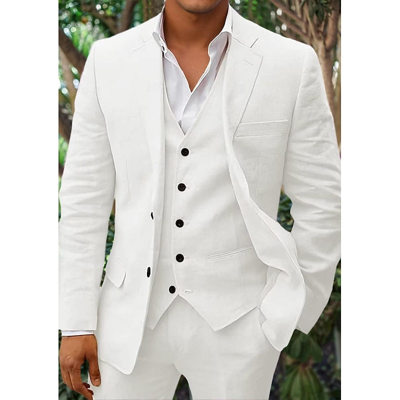 Modern Three-Piece Wedding Suit for Men — side view