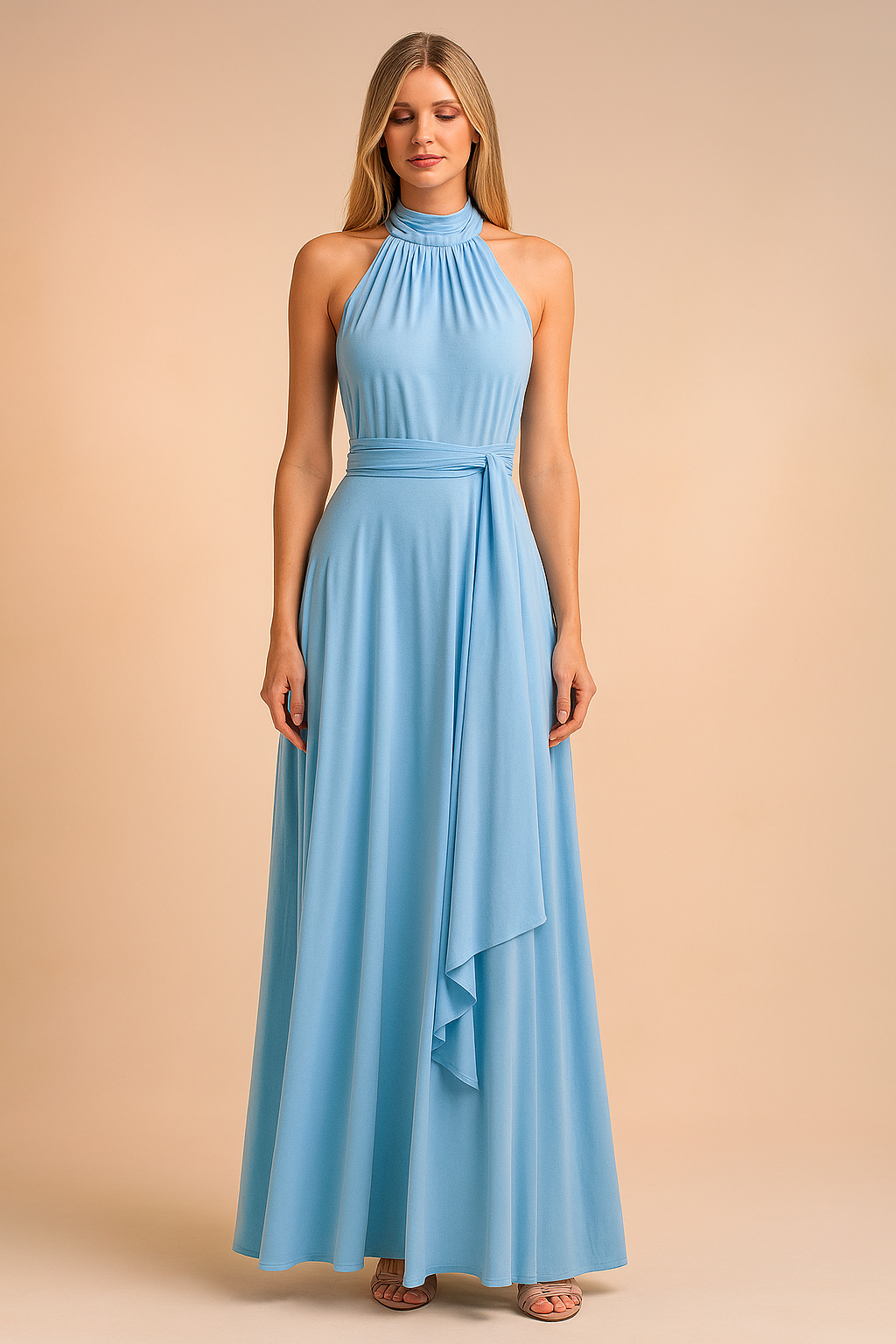 Multiway Convertible Infinity Wrap Dress for Bridesmaids and Events — close-up