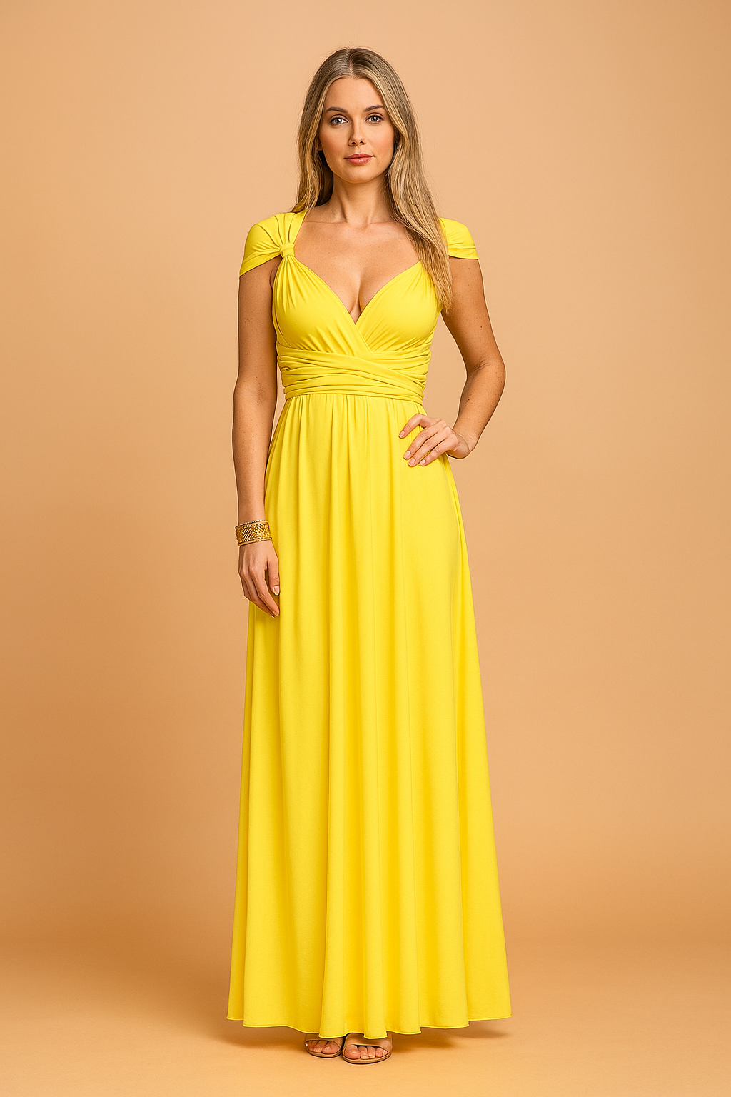 Multiway Convertible Infinity Wrap Dress for Bridesmaids and Events — detail view